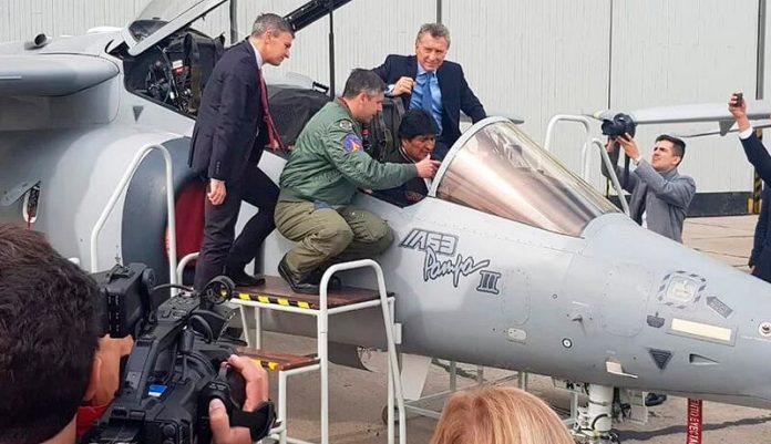 El Palomar: Evo Morales y Macri