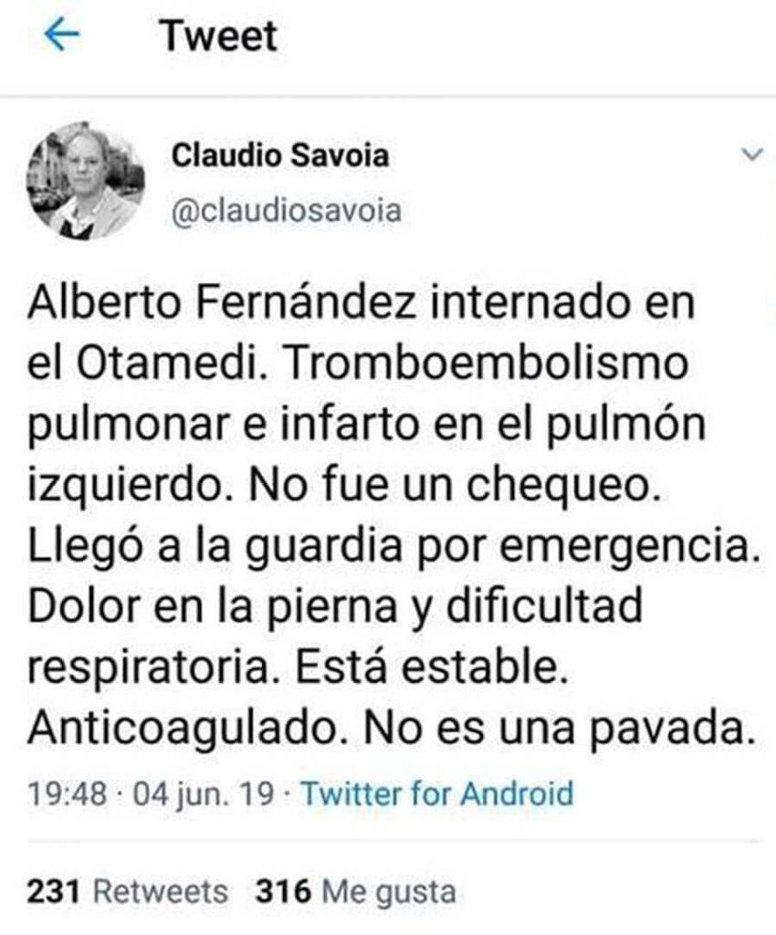 Ahora Clarín: Alberto Fernández