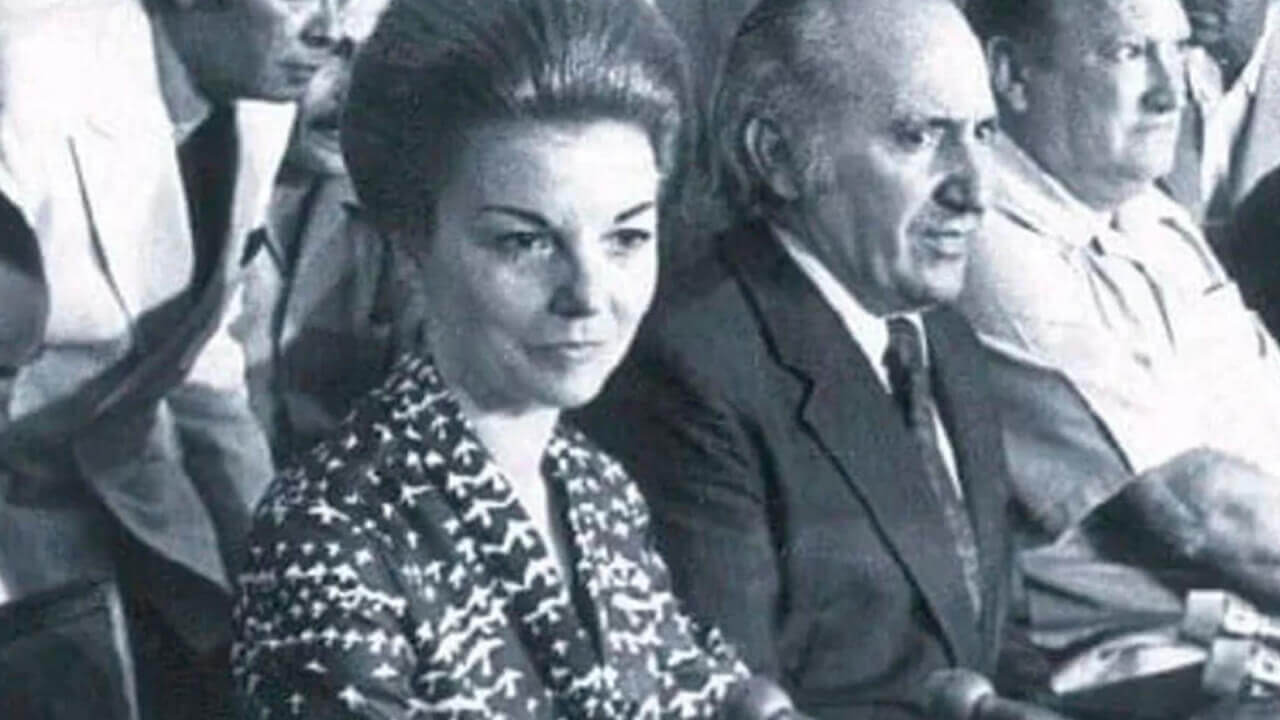 Isabel Perón junto al líder de la UOM Lorenzo Miguel
