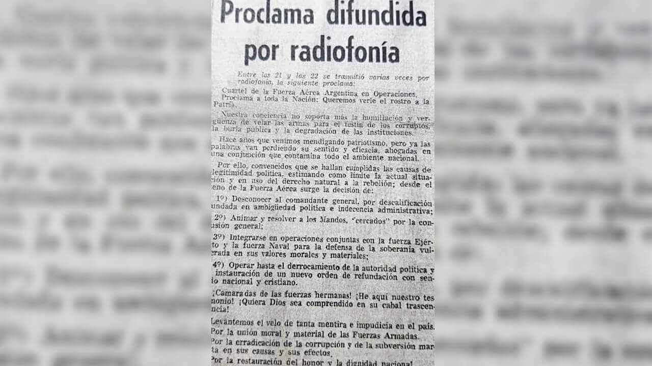 La falsa proclama de los sublevados