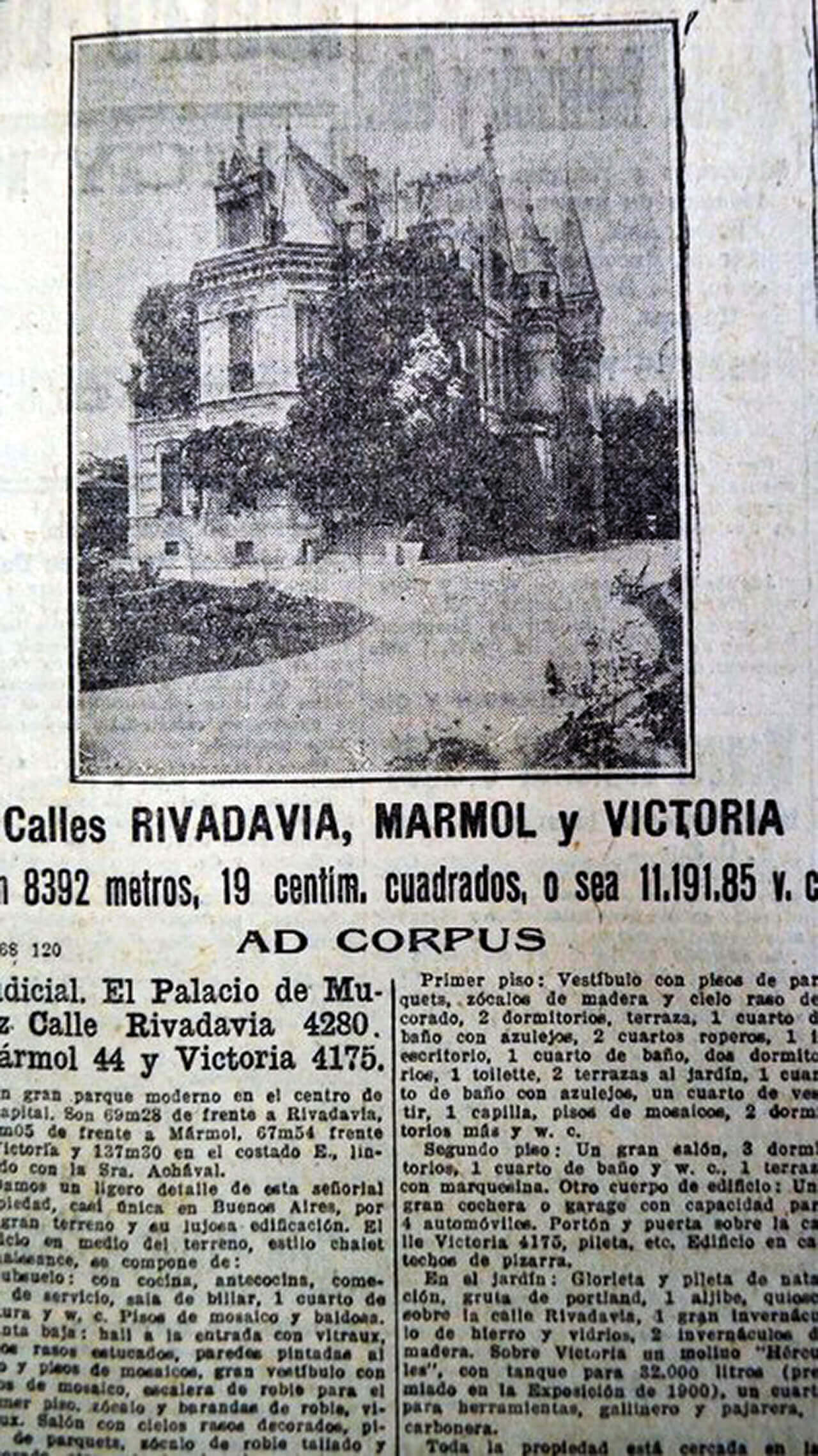 Un palacio demolido en Argentina tiene su gemelo en Francia
