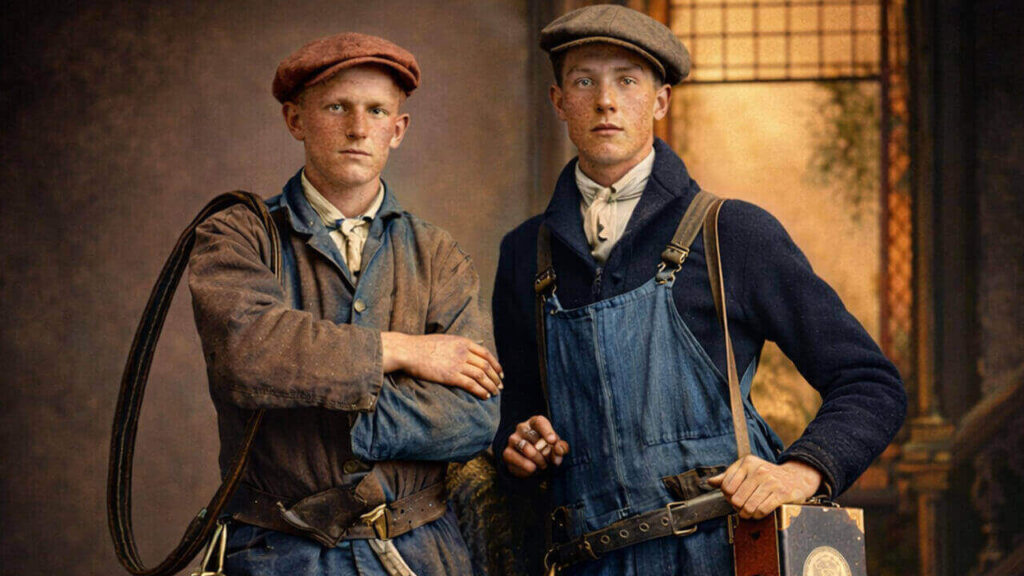 Dos integrantes de la banda de los Peaky Blinders de los que se tienen datos, pero así lucían y daban miedo