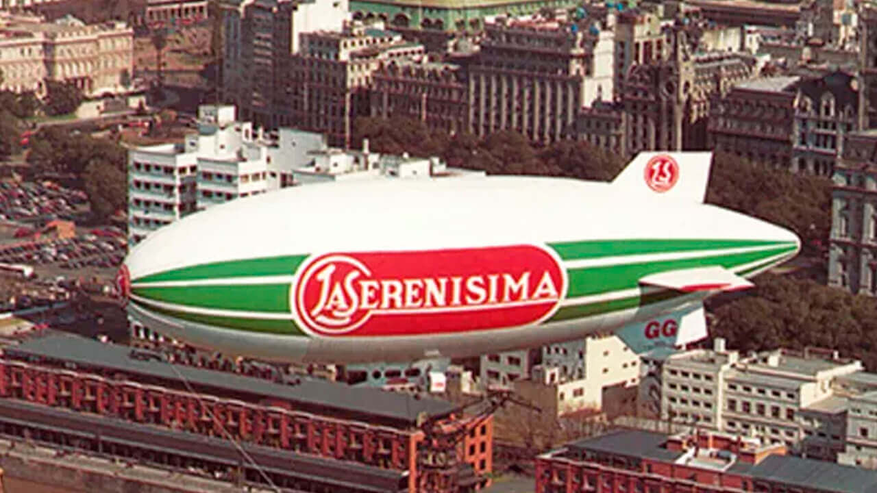 El primer dirigible que utilizó La Serenísima y que finalmente cayó al vacío