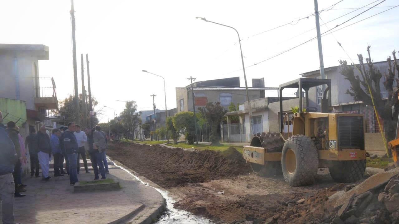 Obras en la calle Maza