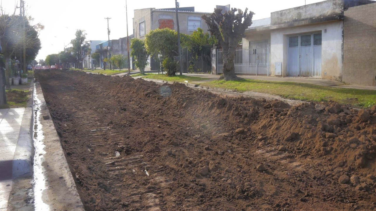 Obras en la calle Maza