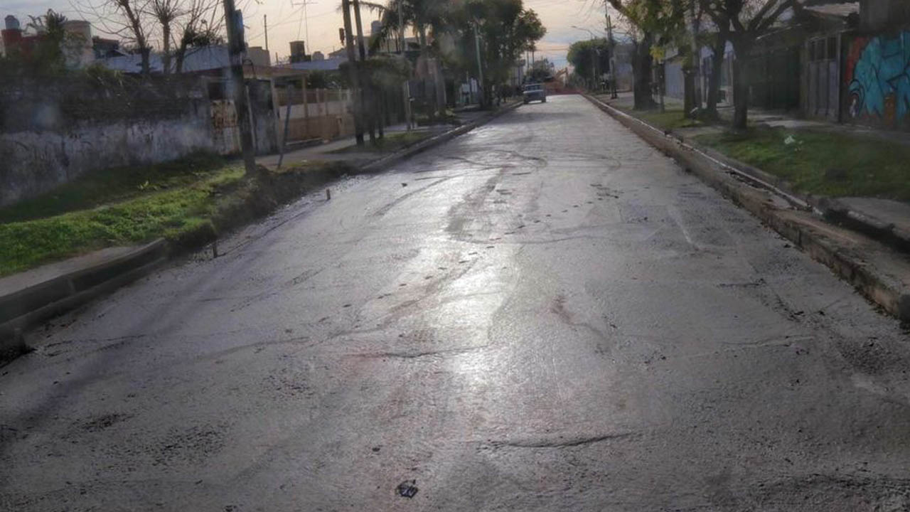 Obras en la calle Maza