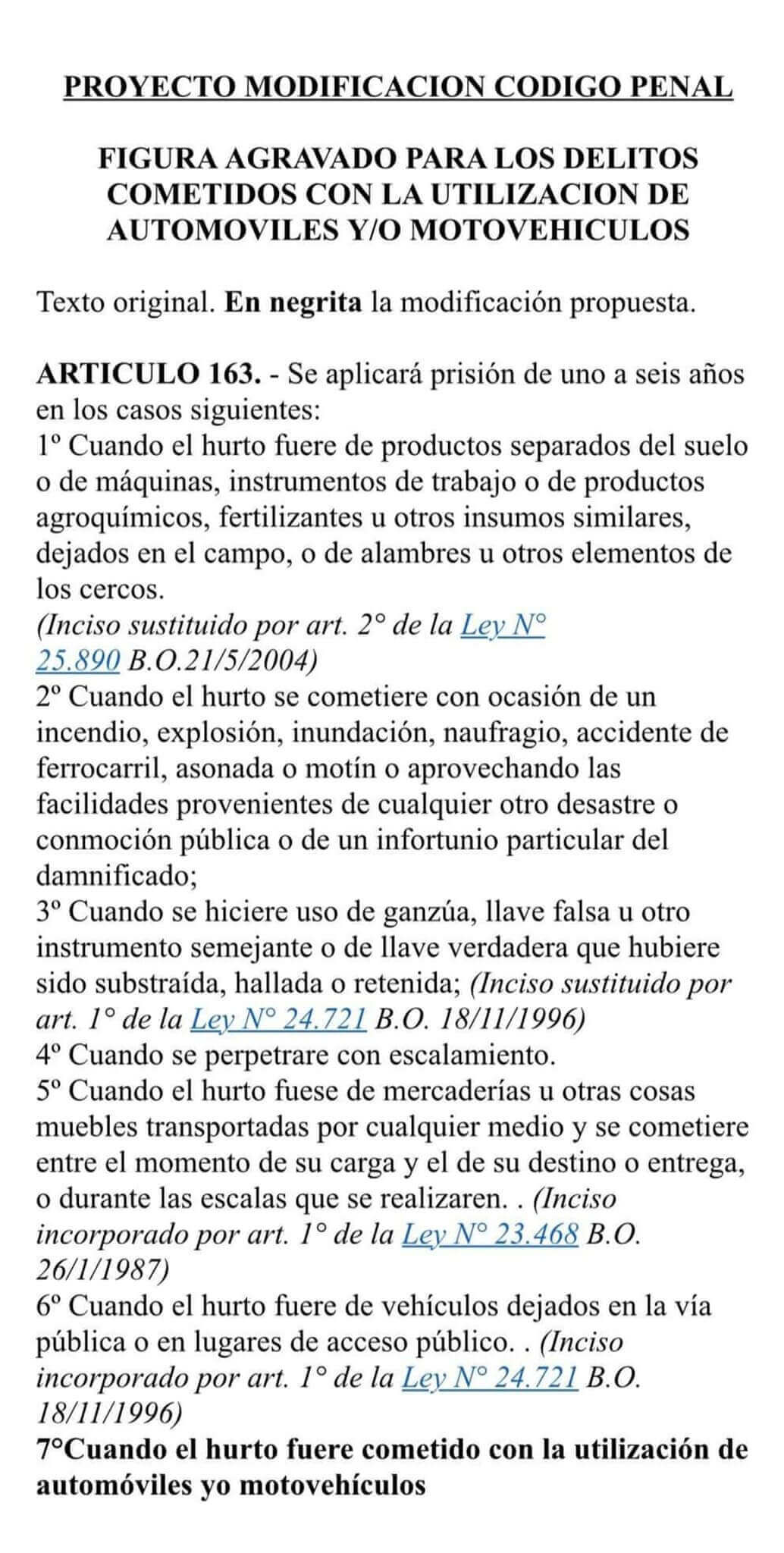 Proyectos para evitar la excarcelación de motochorros