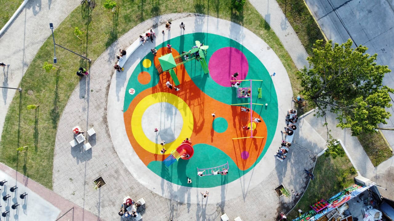 Otra vista aérea de la Plaza de los Jardines