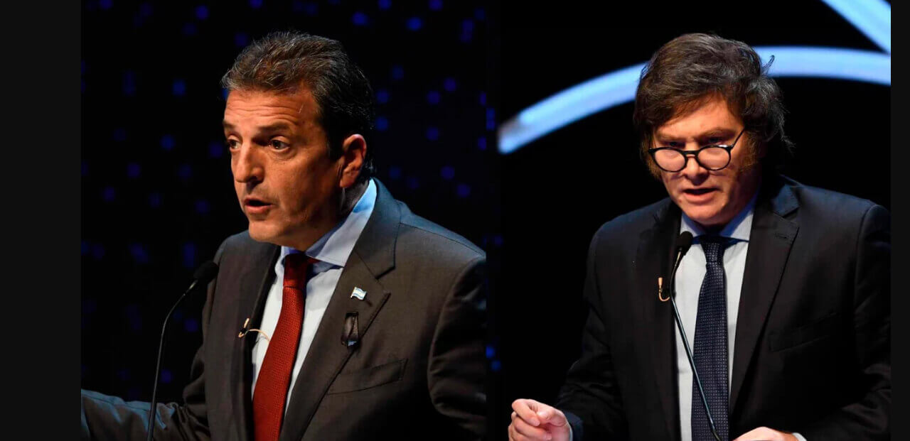 Sergio Massa y Javier Milei