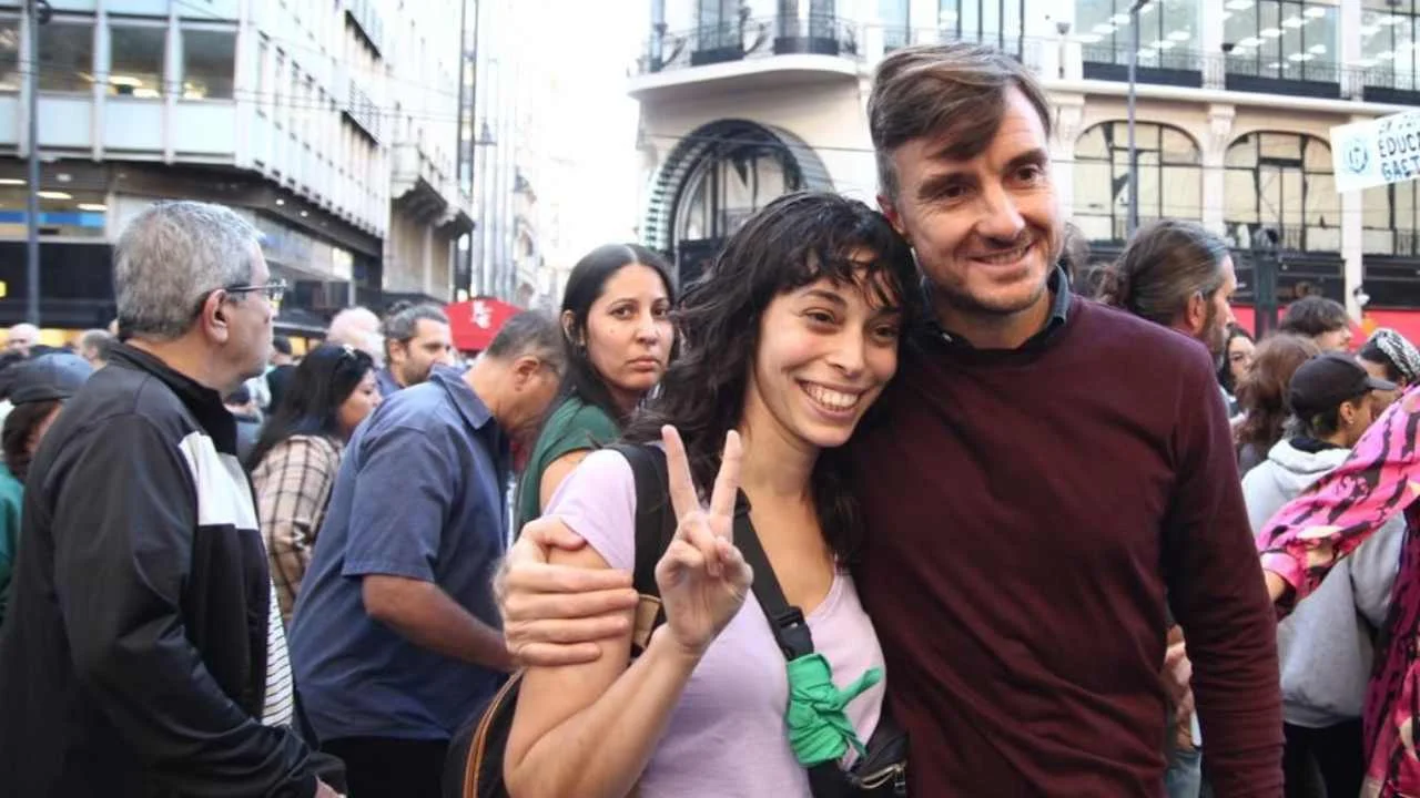 Lucas Ghi en movilizacion