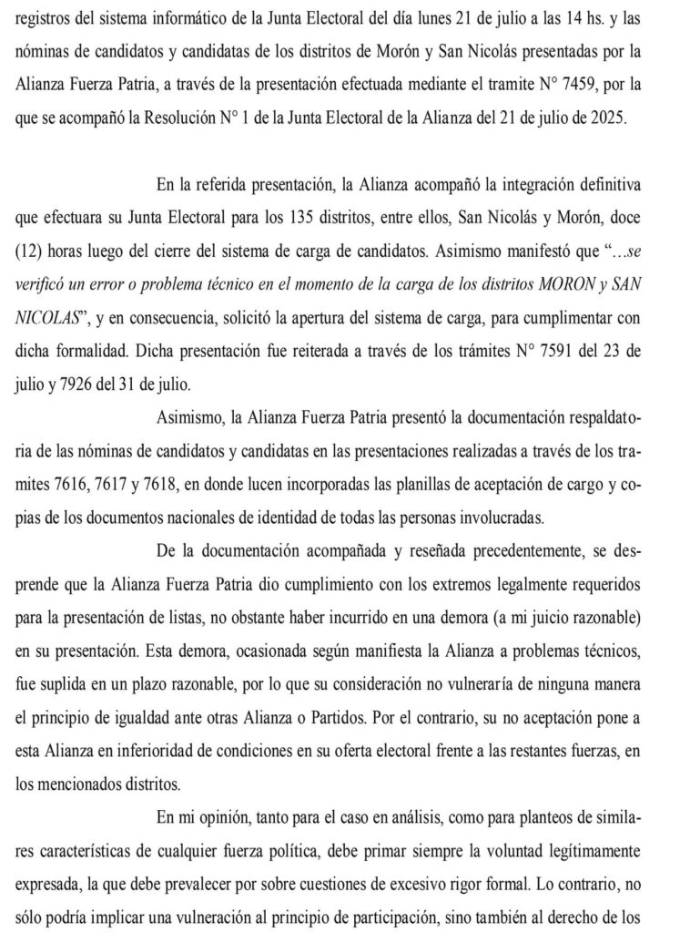 Rechazo Lista de Unidad Movimiento Derecho al Futuro Morón