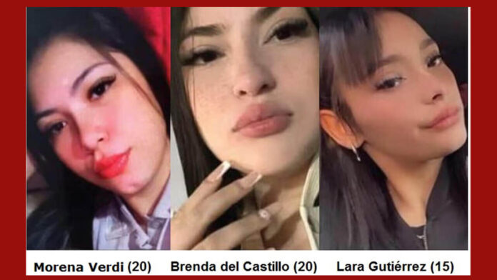 Brenda del Castillo, Morena Verdi y Lara Gutiérrez