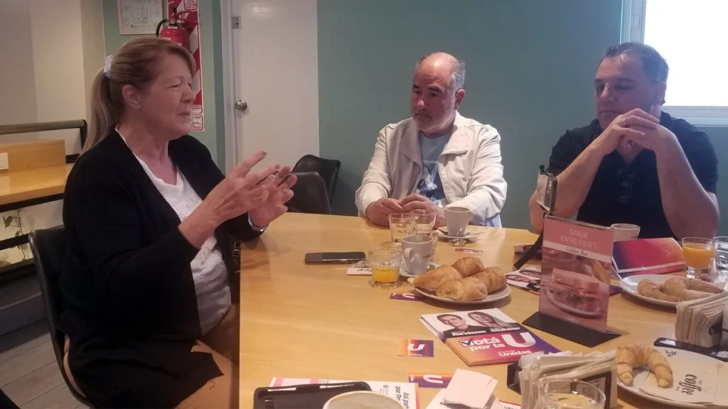 Margarita Stolbizer hoy durante el desayuno con periodistas