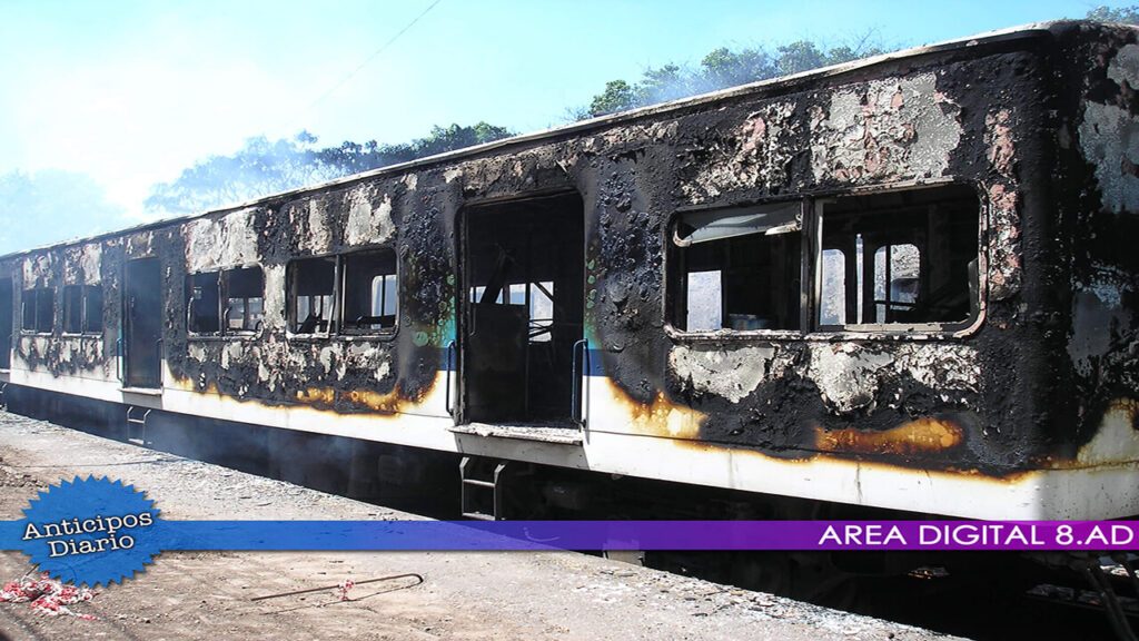 Así quedaron las formaciones, carbonizadas