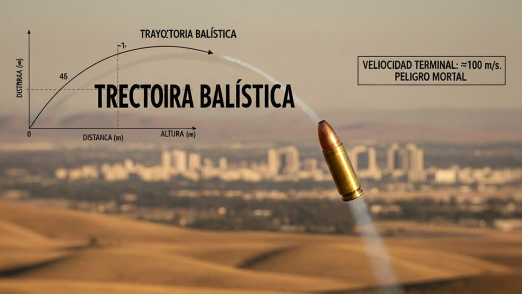 Así es la trayectoria de una bala perdida y así se calcula su impacto
