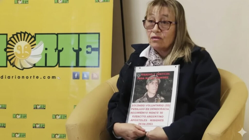 La madre del soldado Mauro Ramírez, Susana Pintos, principal impulsora de la búsqueda de justicia