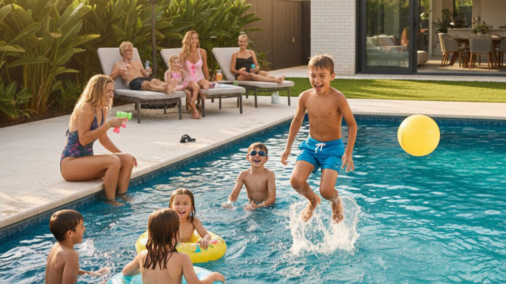 La piletas es un entretenimiento caro, pero que los niños y niñas disfrutan hasta el extremo