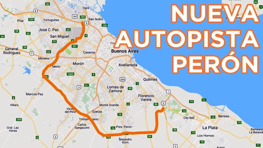 Así quedaría terminada la Autopista Presidente Perón