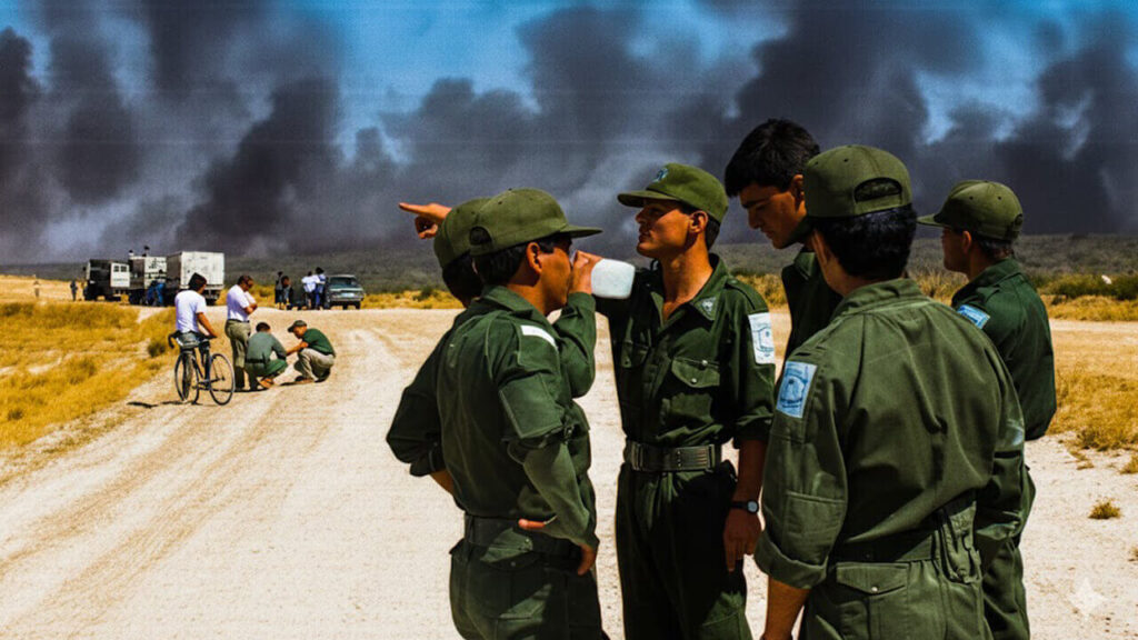 Instrucciones en medio del fuego antes de que cambiara el fuego