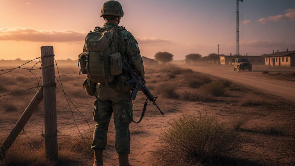 Un soldado de guardia en Tartagal en solitario