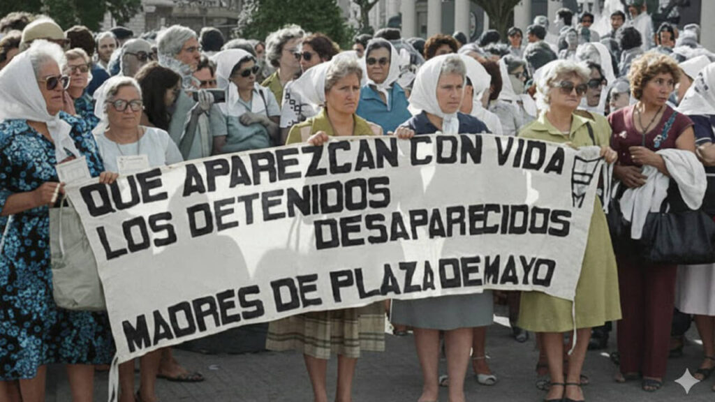 Una de las tantas marchas y siempre la misma consigna, que aparezcan con vida