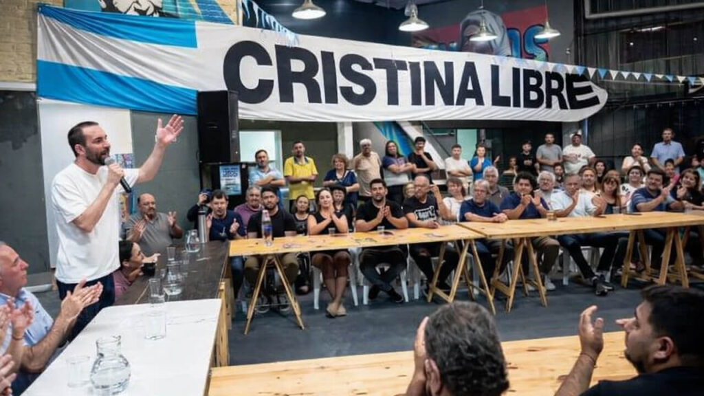 Damián Selci durante el plenario del PJ Hurlingham realizado el sábado 28 de febrero