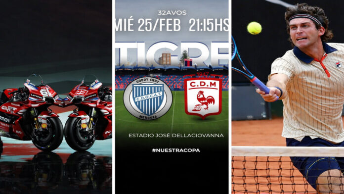 Deportes gratis por TV qué ver en Argentina del 25 al 28 de febrero, con Godoy Cruz vs Deportivo Morón