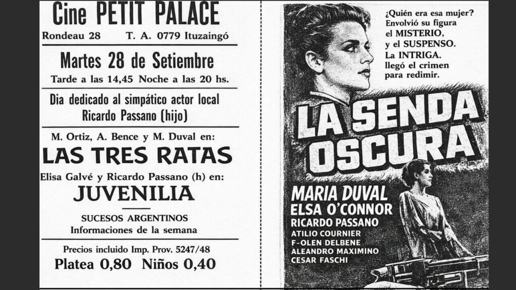 El programa habitutal del Cine Petit Palace que no vendía la contratapa sino que anunciaba más películas