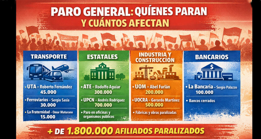 En esta infografía se sintetizamos que actividades paran en protesta de la Reforma Laboral