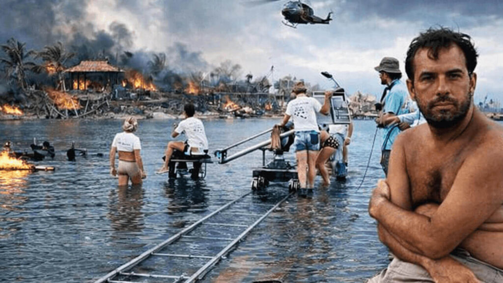 Francis Ford Coppola en medio del rodaje alocado en la selva de de Apocalipsis Now