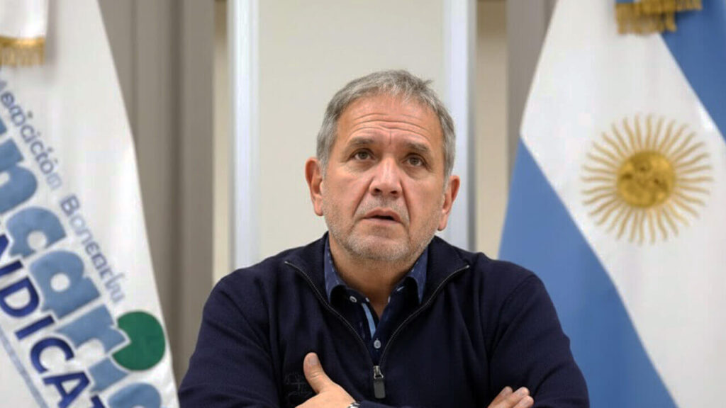 Segio Omar Palazzo, el Secretario General de La Bancario, el gremio que agrupa a los trabajadores bancarios también se plegó