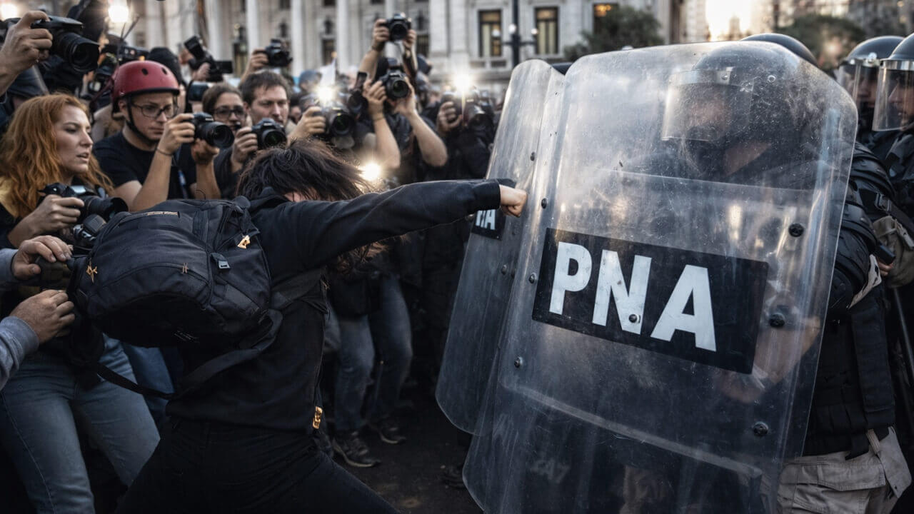 Tensión en el Congreso: represión durante la protesta por la Reforma Laboral