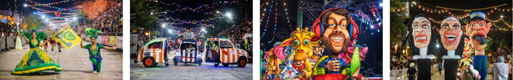 El carnaval en su máxima expresión: comparsas, carrozas, humor y tradición desfilan ante miles de personas en una noche de fiesta popular.