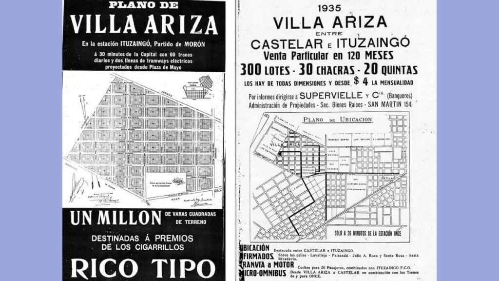 Acá un folleto completo del enorme predio de José Ariza que vendía a cambio de quinientas marquillas de cigarrillos Rico Tipo