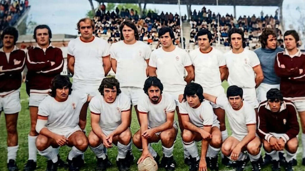 Carlos Rivada y Antonio Piovoso, compañeros en Huracán de Tres Arroyos en 1974