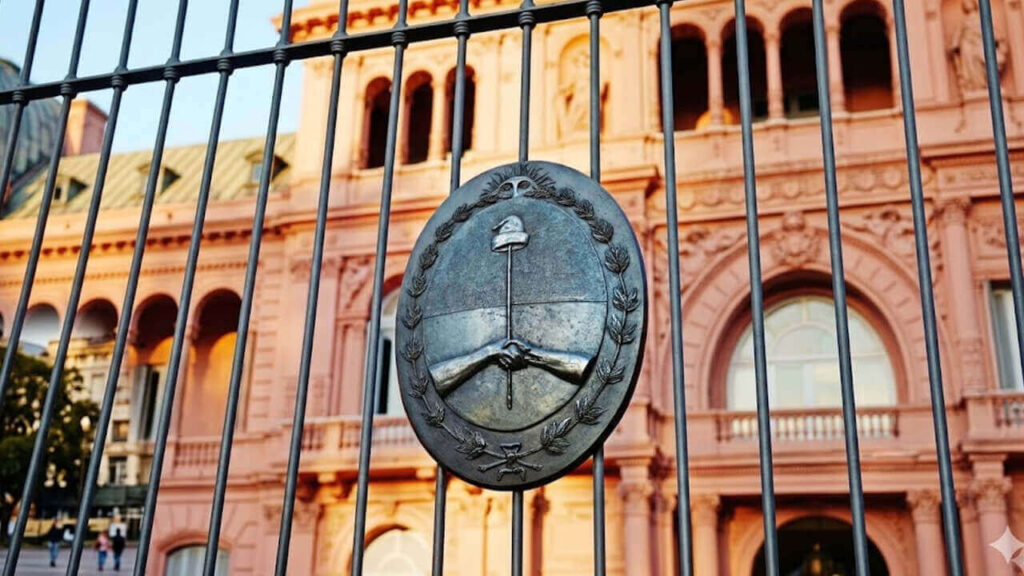 El Escudo Nacional Argentino en Casa Rosada