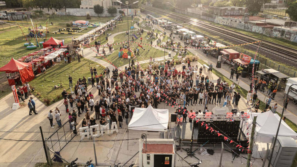 La inauguración desde el aire