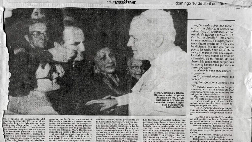 Norita hizo todo lo que estuvo a su alcance, incluso llegó a estar con Juan Pablo II 