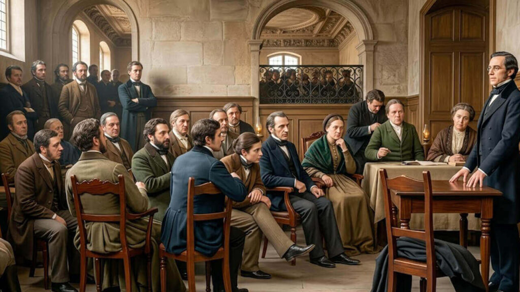 Simulación de la Asamblea del Año XIII la que decidió pasar del Escudo Nacional a la Bandera Nacional como imagen distintiva del pais