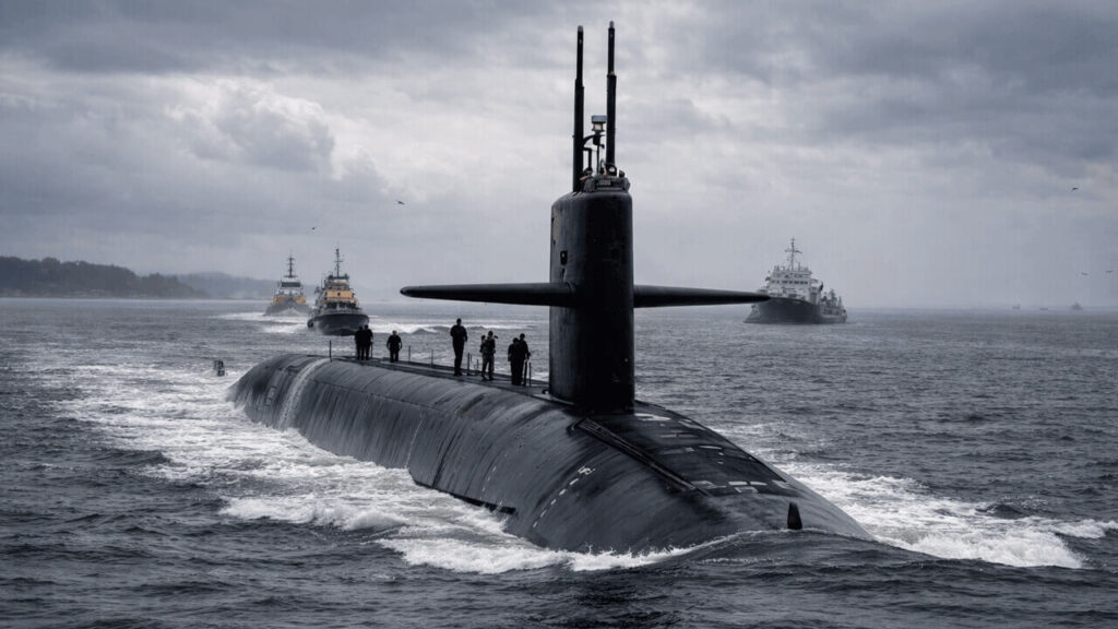 También hay en la zona embarcaciones como submarinos cargados con misiles listos para dar contra Irán