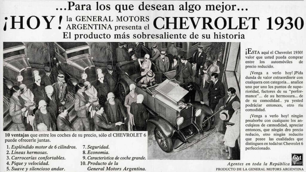 De este aviso de la General Motors sale la imagen de portada curada por la empresa FX 5G especialmente para Diario Anticipos