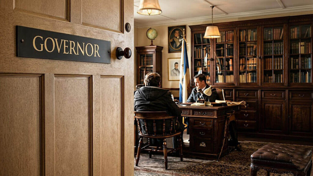 Asi era el despacho del Gobernador en Malvinas mientras las usurpaba Gran Bretaña