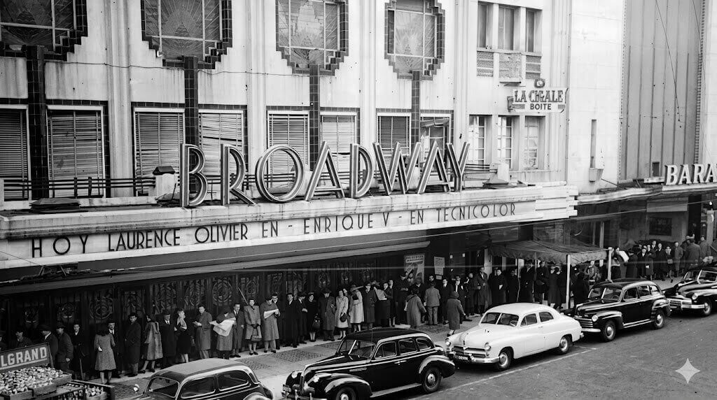 Cine Brodway como la meca de las películas argentinas y que justamente la fantasía Ciudad Gaucha deseaba llegar