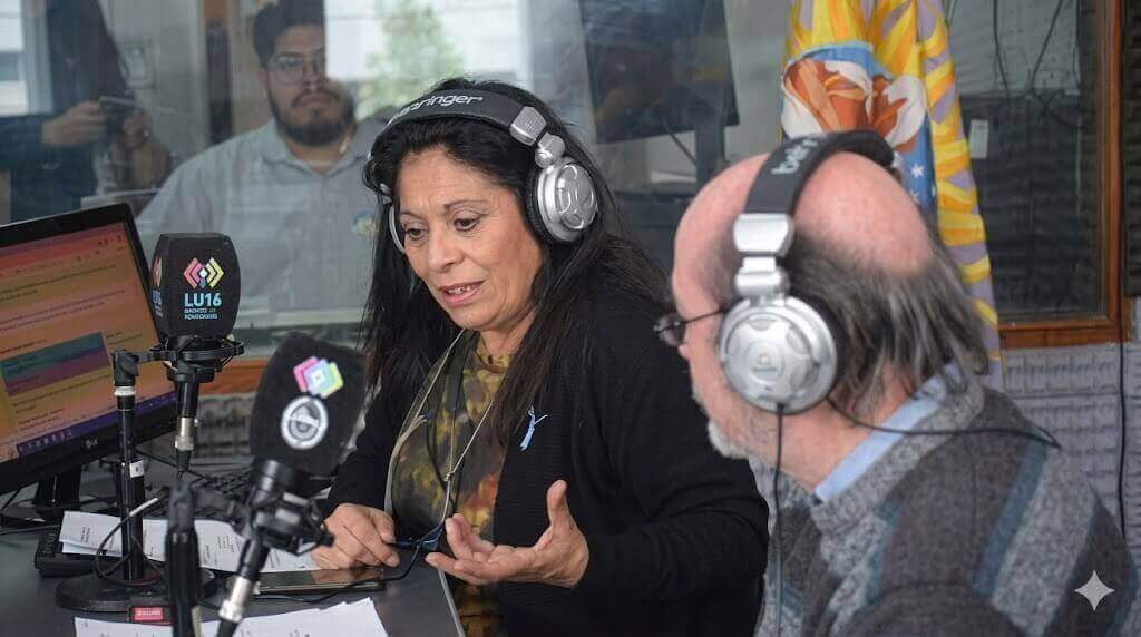En plena guerra de Malvinas, hubo muchas mujeres en la línea de fuego como Mirta Spina en la Emisora LU14 de Comodoro Rivadavia