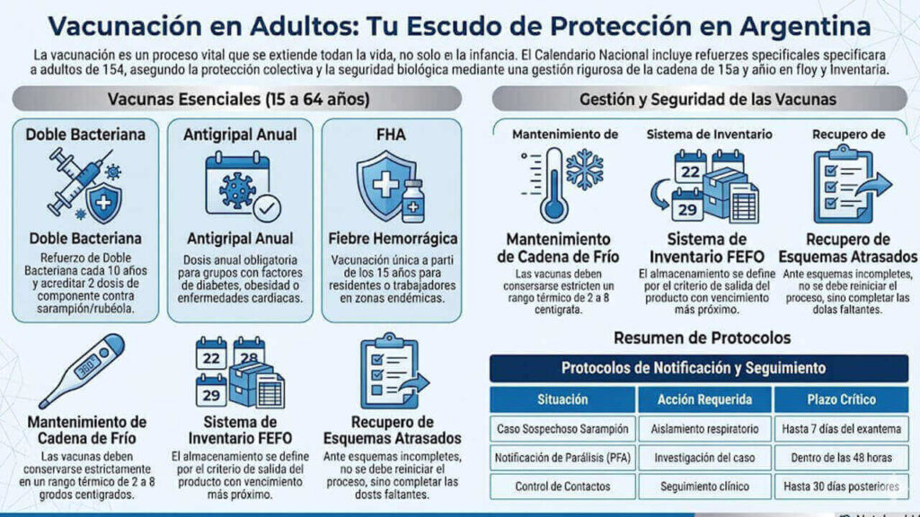 Infografía exclusiva para Diario Anticipos sobre la vacunación en adultos