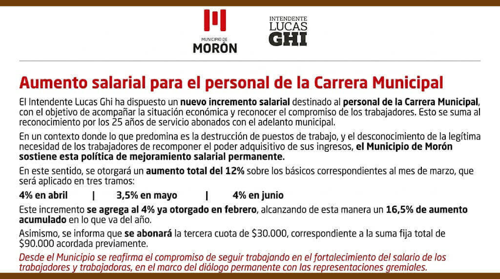El viernes, el municipio, cerró las paritarias y confirmó un aumento de haberes para los municipales que no conformó a nadie abriendo la puerta a el conflicto salarial