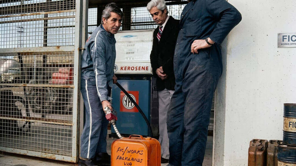 Surtidor de YPF en Puerto Stanley. Archivo Rodolfo Carnelli. 