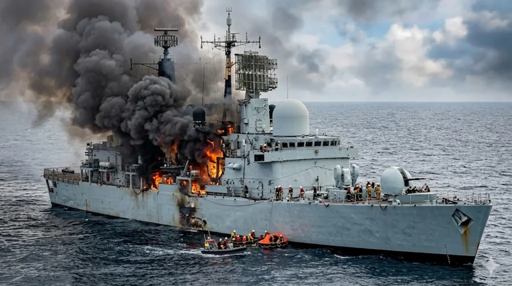 Así explotó el ARA General  Belgrano y desde la explosión a las barcas y de las barcas a otro buque. La mitad de la tripulación quedó en las aguas del Atlántico Sur. Ni olvido ni perdón.
