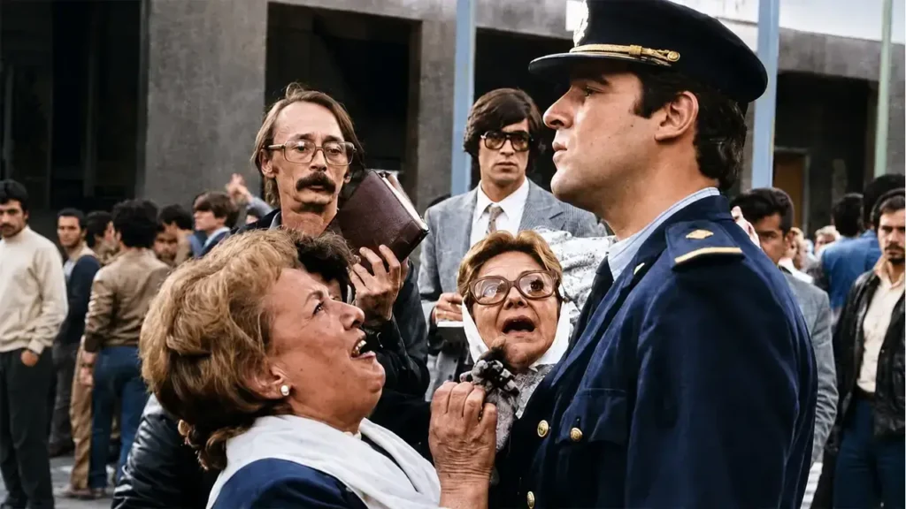 La histórica imagen curada y puesta a color en su totalidad. La imagen original es la blanco y negro, que también fue tratada.