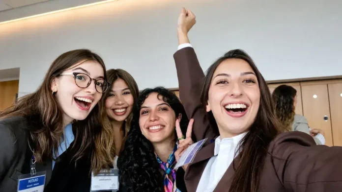 UBA: La Universidad de Buenos Aires (UBA) vuelve a quedar en el centro del circuito internacional de litigación universitaria en derechos humanos. La primera a la derecha de la foto, es Pilar Arias, nieta del ex intendente José Ignacio Arias, y la moronense del equipo.